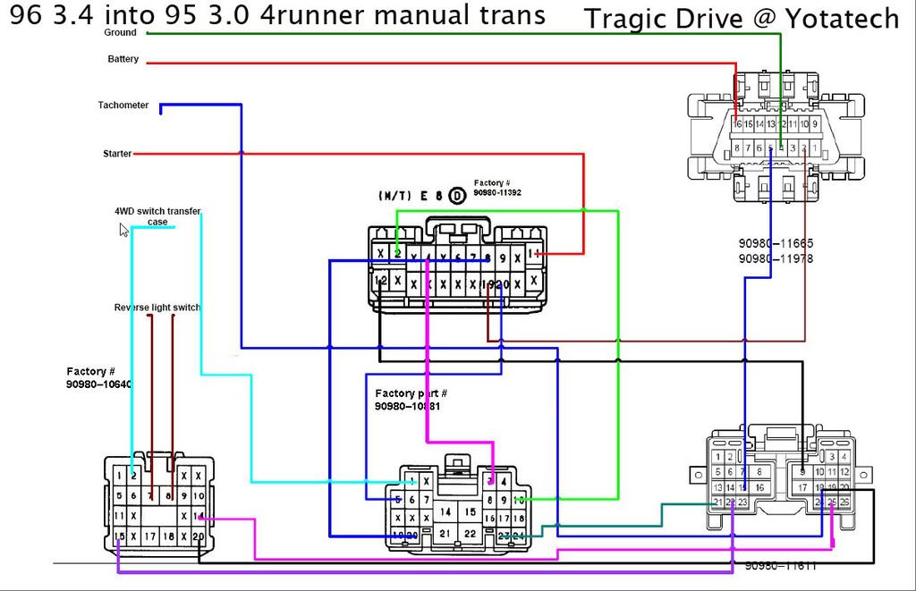 96 3.4 into 95 4Runner swap schematics here - YotaTech Forums